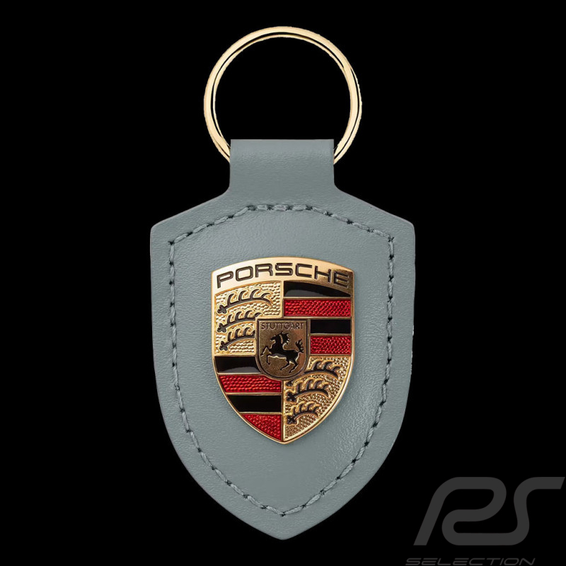Porsche Schlüsselanhänger mit Porsche Emblem - Carrera weiß