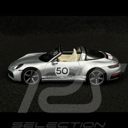 Porsche 911 Targa Heritage 4S Type 992 2020 Argent GT 1/64 Mini GT MGT00507-L