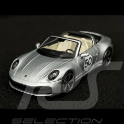 Porsche 911 Targa Heritage 4S Type 992 2020 Argent GT 1/64 Mini GT MGT00507-L