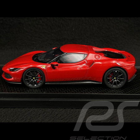Ferrari 296 GTB Hybrid V6 2021 Red Rosso Corsa Carbon wheels 1/43 BBR BBRC264A1