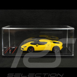 Ferrari 296 GTB Hybrid V6 2021 Yellow Giallo Modena Carbon wheels 1/43 BBR BBRC264C1