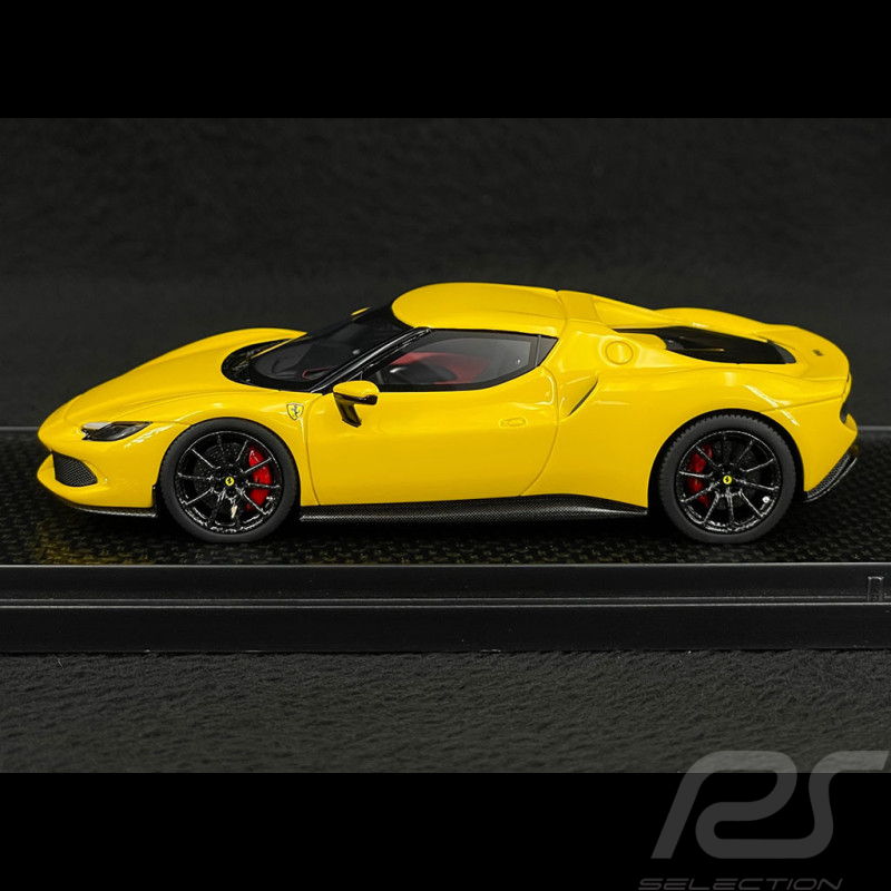 Ferrari 296 GTB Hybrid V6 2021 Gelb Giallo Modena Carbon Felgen 1/43 BBR BBRC264C1
