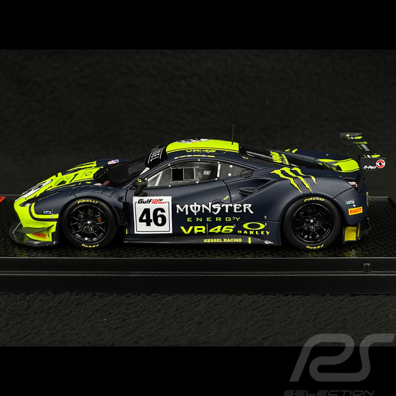 Ferrari 488 GT3 Nr 46 Platz 4. Bahrain 12h Gulf 2021 Monster VR46 Kessel Racing 1/43 BBR BBRC258