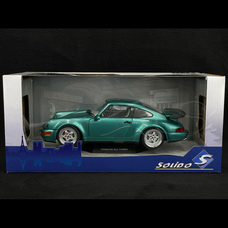 SOLIDO 1991 PORSCHE 911 964 Turbo Wimbledon Green Metallic 1:18 - New EUR 108,37 - FR