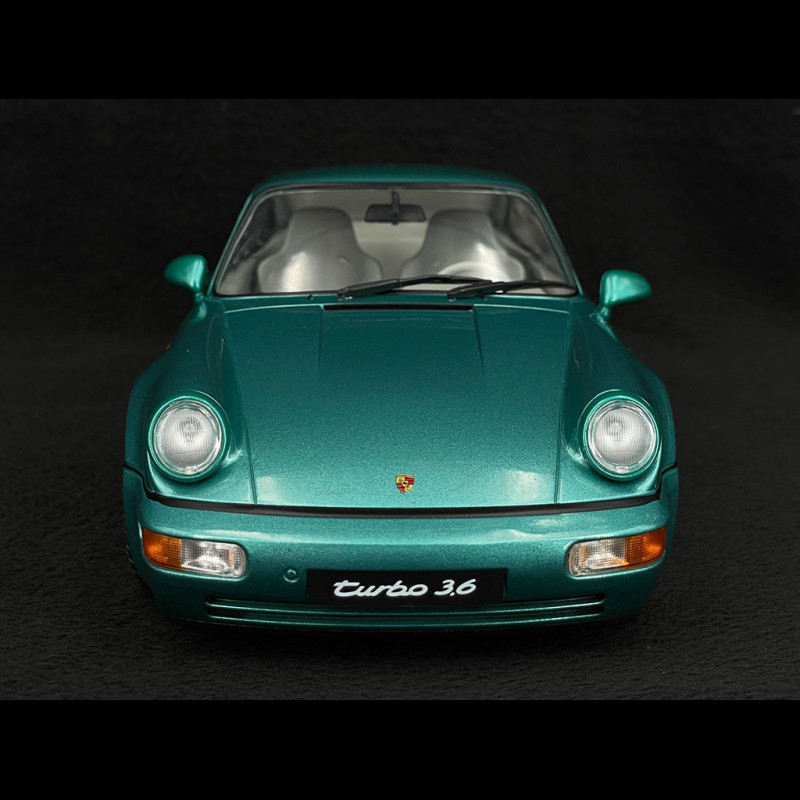 Voiture verte GT Spirit échelle 1/18 - Porsche 911 964 Turbo Look Cabriolet Wimbledon 7427265039317 | eBay
