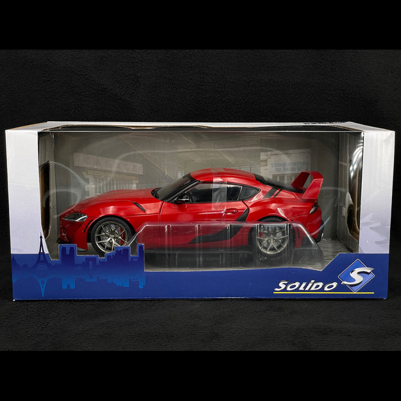Model car Toyota Supra GR red, 1:18 Solido