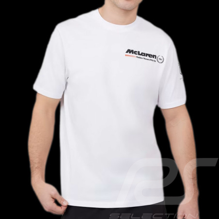T-shirt McLaren Monaco F1 Grand Prix 1984 Triple Crown Blanc TM4448 - Mixte