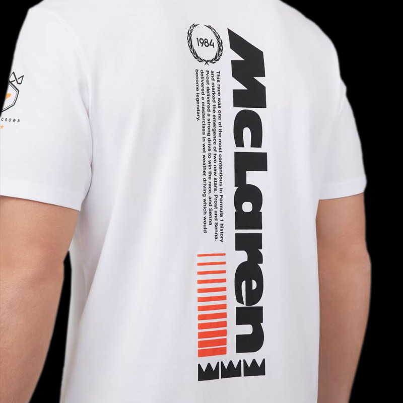 McLaren T-shirt Monaco F1 Grand Prix 1984 Triple Crown White
