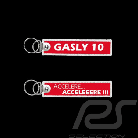 Porte-Clés en tissu Pierre Gasly Monza 2020 Accelère Accelère Rouge