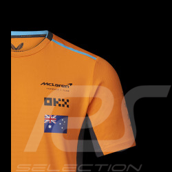 T-Shirt McLaren F1 Team Oscar Piastri Orange Papaye TM2609 - homme