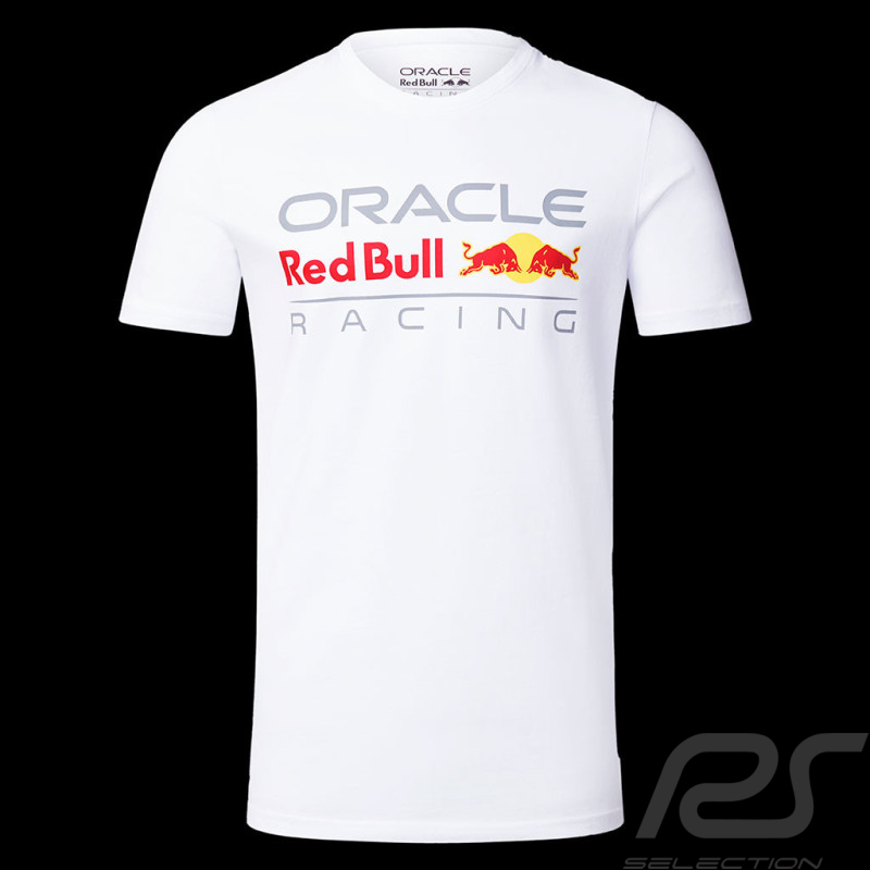 T-shirt Red Bull Verstappen Pérez White Logo Core Blanc TU3307 - Mixte