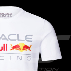 T-shirt Red Bull Verstappen Pérez White Logo Core Blanc TU3307 - Mixte