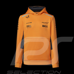 Sweatshirt McLaren Hoodie à Capuche F1 Team Norris Piastri Orange Papaye TJ2614 - enfant