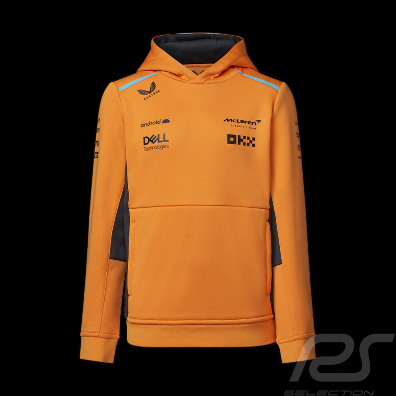 McLaren Sweatshirt Hoodie mit Kapuze F1 Team Norris Piastri Orange Papaya TJ2614 - kinder