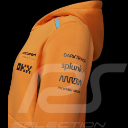 Sweatshirt McLaren Hoodie à Capuche F1 Team Norris Piastri Orange Papaye TJ2614 - enfant