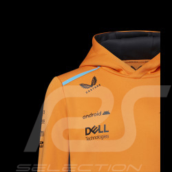 Sweatshirt McLaren Hoodie à Capuche F1 Team Norris Piastri Orange Papaye TJ2614 - enfant