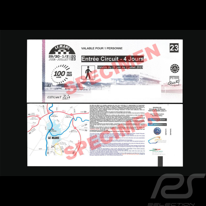 4-Tages-Ticket für Le Mans Classic vom 29. Juni bis 2. Juli 2023 - Allgemeiner Bereich