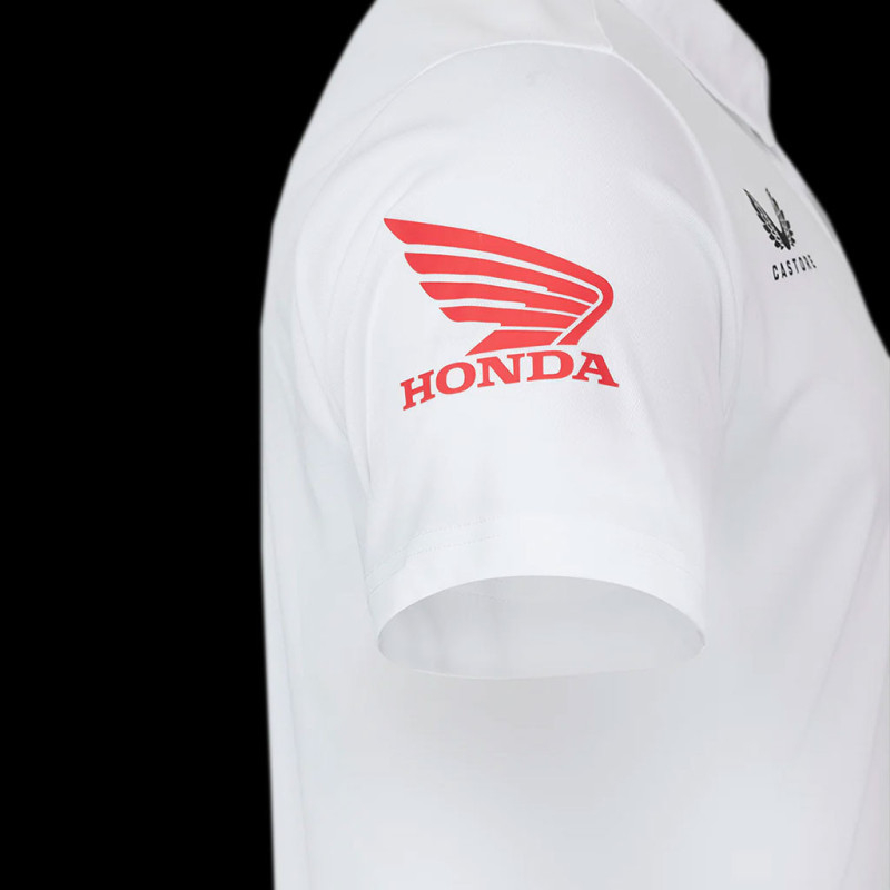 Honda Polos HRC Moto WorldSBK Vierge Lecuona Replica White TM3496 - Men