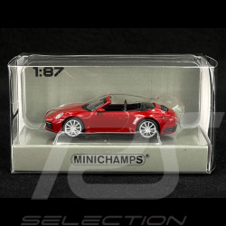 Porsche 911 Carrera 4S Cabriolet Type 992 2019 Rouge Carmin 1/87 Minichamps 870068332