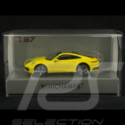 Porsche 911 Carrera 4S Type 992 2019 Jaune Vitesse 1/87 Minichamps 870068322