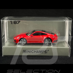 Porsche 911 Carrera 4S Type 992 2019 Guards Red 1/87 Minichamps 870068320