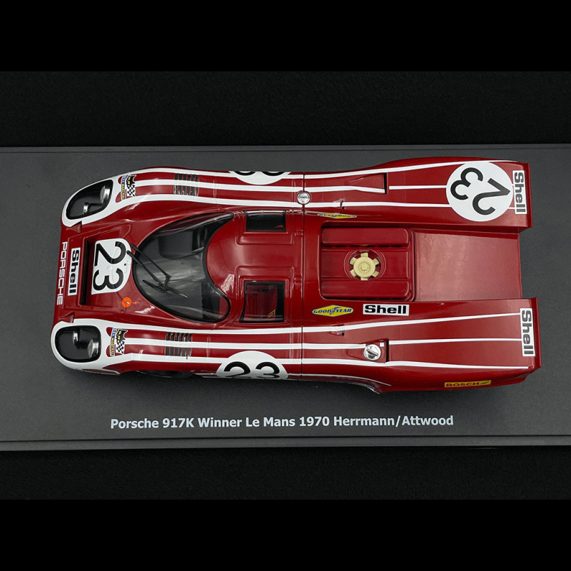 NOREV - 1/18 - PORSCHE - 917K TEAM SALZBURG N 23 WINNER 24h LE MANS 1970  H.HERRMANN - R.ATTWOOD - RED