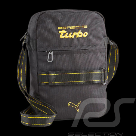 Porsche Shoulder Bag Turbo Legacy Puma Tarpaulin Black / Yellow 079835_01