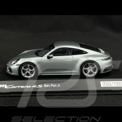 Porsche 911 Carrera 4S Type 992 Ben Pon Jr 2023 70th Anniversary Netherlands Fish Silver Grey 1/43 Spark WAP0200400PBPN