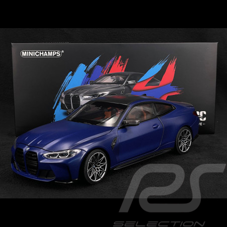 BMW M4 Coupé 2020 Bleu Portimao 1/18 Minichamps 113020123