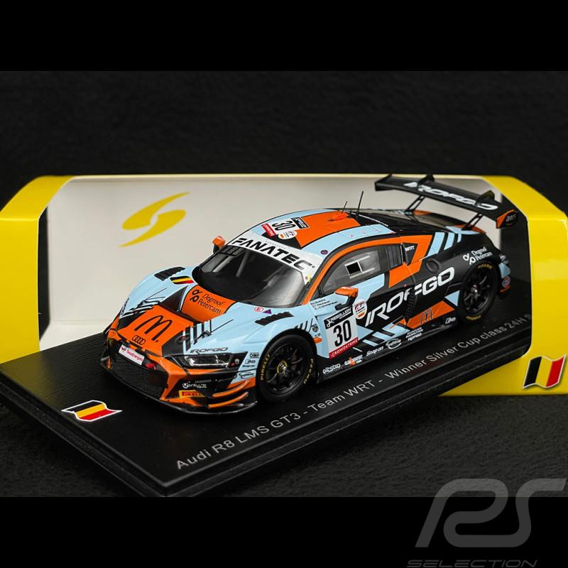 Audi R8 LMS GT3 n° 30 Vainqueur 24h Spa 2022 Simmenauer 1/43 Spark SB507