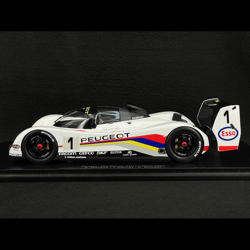 Miniature Spark Peugeot 905 #2 - 24H Du Mans 1992 - 1/43 - Aileron Recollé