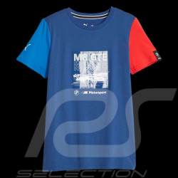 BMW T-shirt Motorsport M8 GTE by Puma Blau / Rot 621258-04 - Kinder