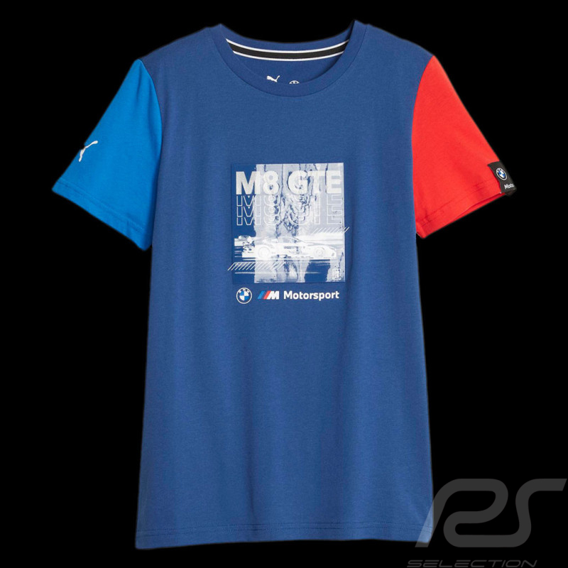 BMW T-shirt Motorsport M8 GTE by Puma Blau / Rot 621258-04 - Kinder