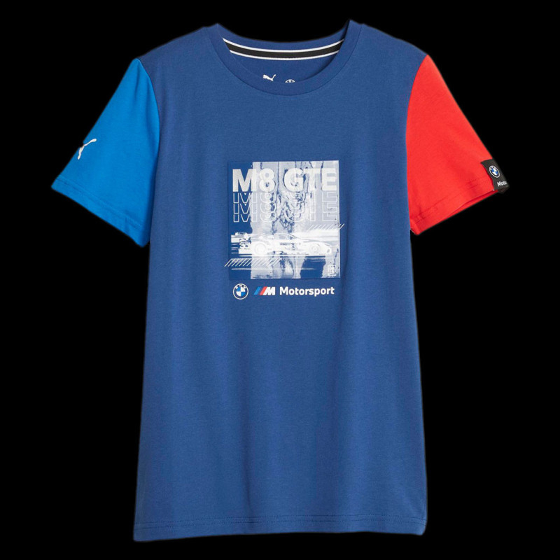 BMW T-shirt Motorsport M8 GTE by Puma Blue / Red 621258-04 - Kid