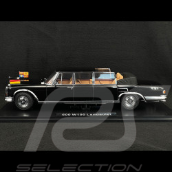 Mercedes 600 W100 Landaulet Elizabeth II / Kiesinger 1965 Black 1/18 KK Scale KKDC181185