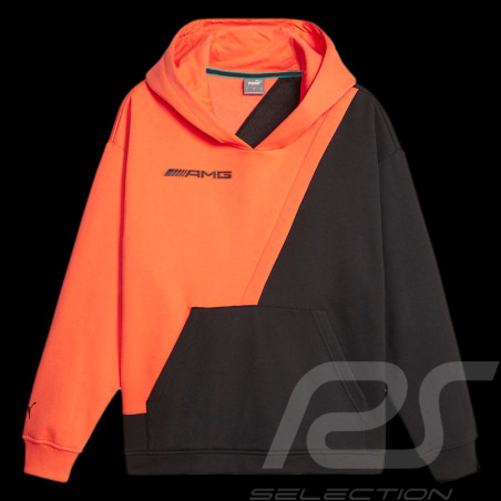 Sweatshirt Mercedes AMG à capuche Statement Puma Orange / Noir 621188-01 - homme