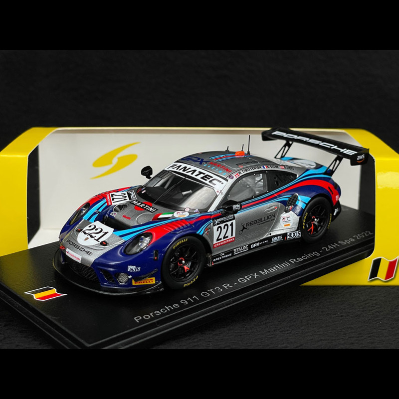 Porsche 911 GT3 R Type 991 n° 221 24h Spa 2022 1/43 Spark SB529