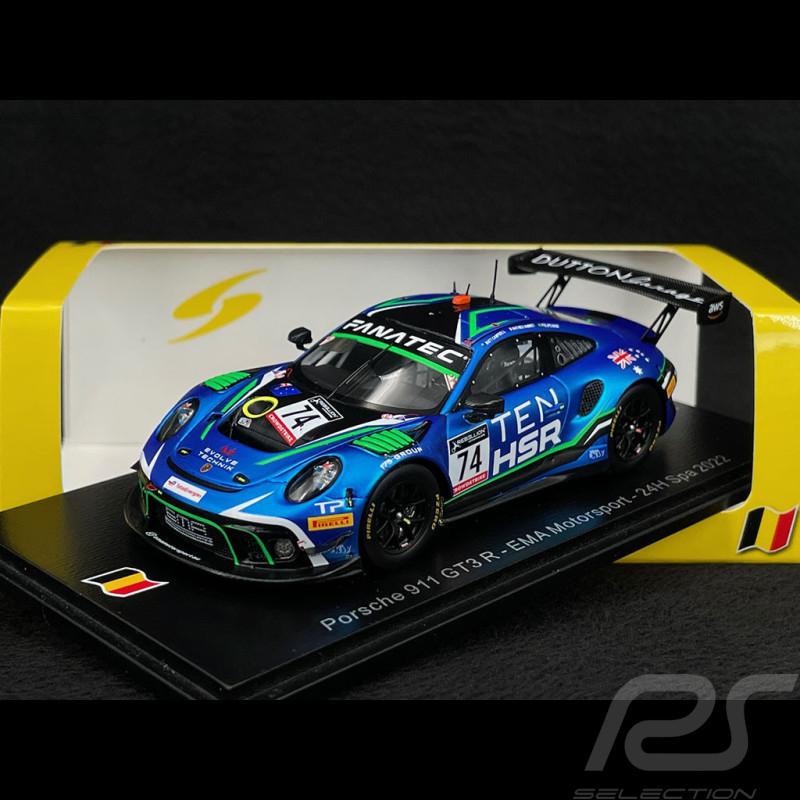 Porsche 911 GT3 R Type 991 n° 74 24h Spa 2022 1/43 Spark SB513