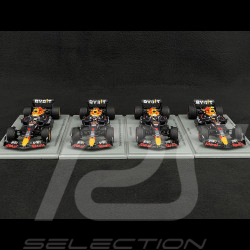 Set de 4 Red Bull Racing RB18 Max Verstappen n° 1 Vainqueur GP Japon / Belgique / Pays-Bas / Italie 2022 1/43 Spark