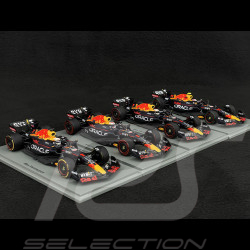 Set de 4 Red Bull Racing RB18 Max Verstappen n° 1 Vainqueur GP Japon / Belgique / Pays-Bas / Italie 2022 1/43 Spark
