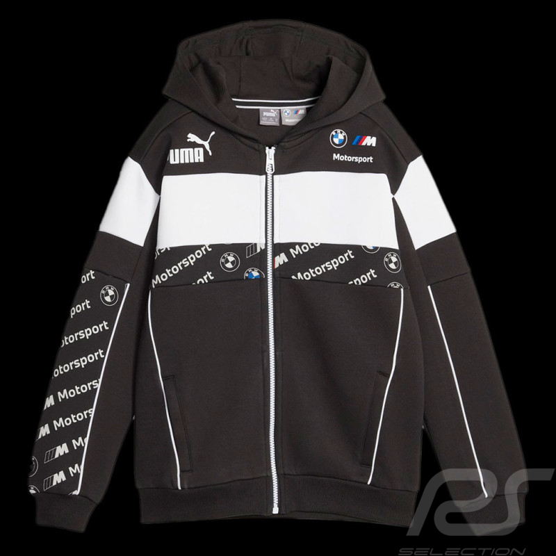 BMW Hoodie Jacket Motorsport M Puma Black / White 621873-01 - kids