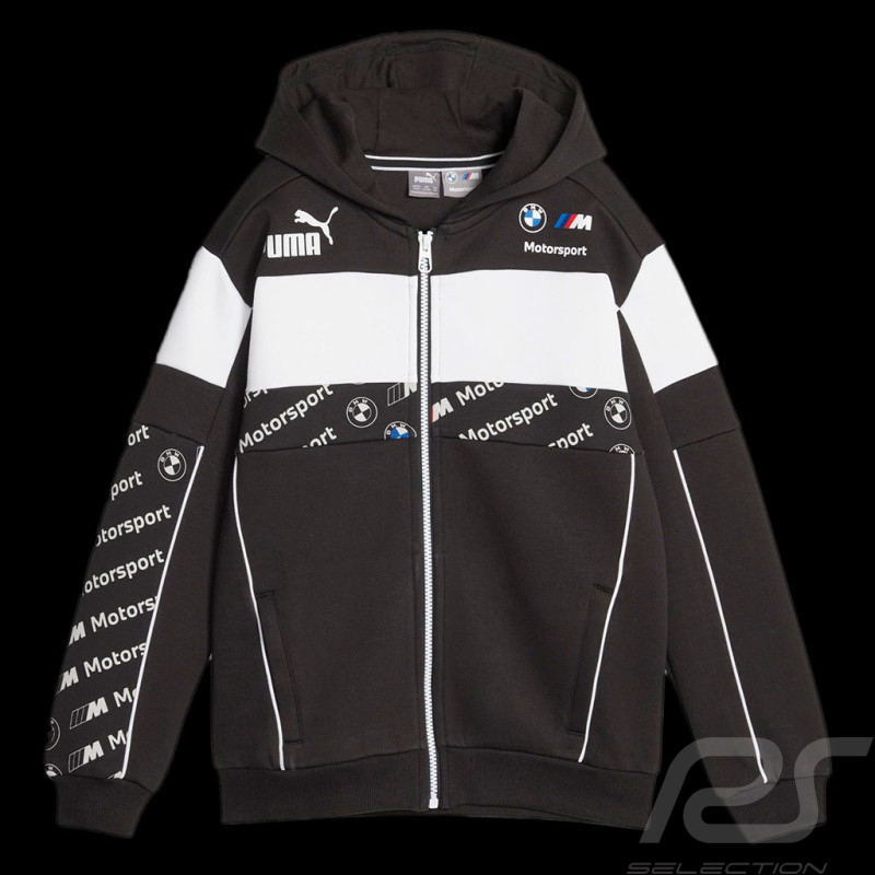 BMW Kapuzejacke Motorsport M Puma Schwarz / Weiß 621873-01 - Kinder