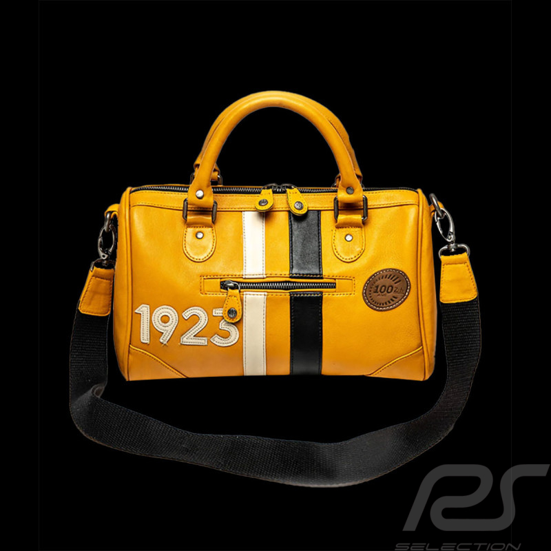 Sac à main 24h Le Mans 1923 Centenaire Edition Courcelle en cuir Jaune Racing 27185-2038