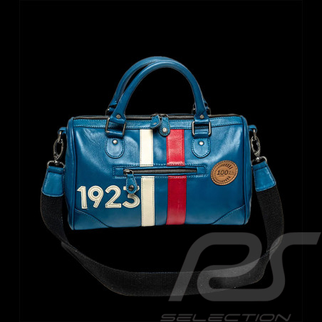 Sac à main 24h Le Mans 1923 Centenaire Edition Courcelle en cuir Bleu Racing 27185-2773