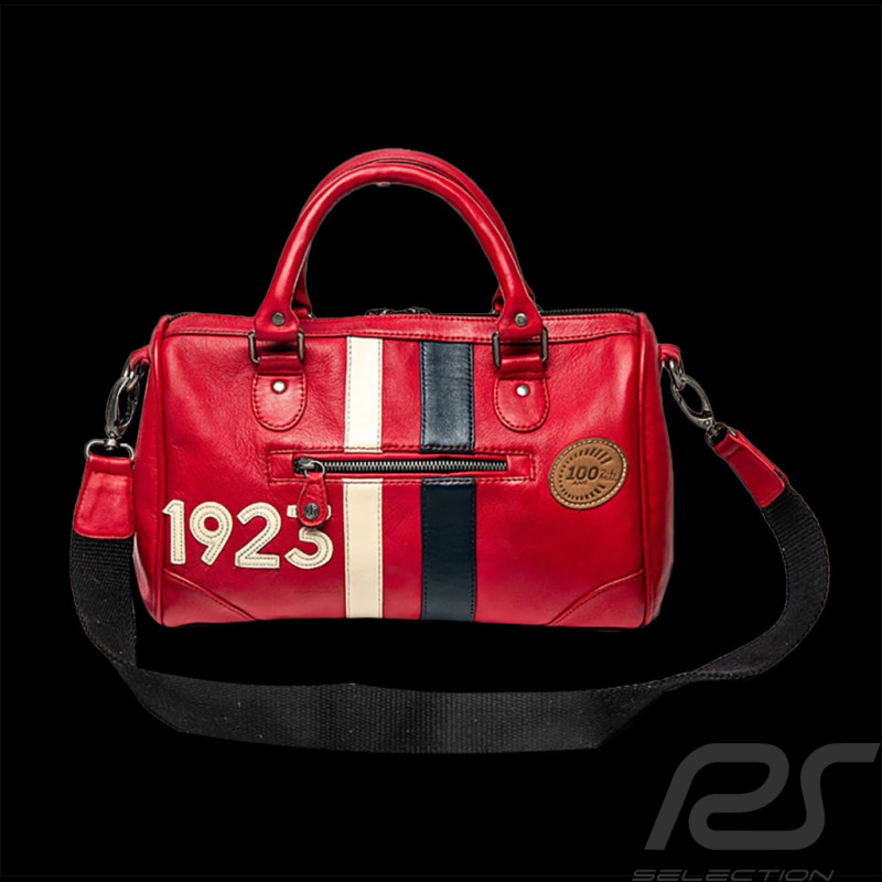 24h Le Mans Handtasche 1923 Centenary Edition Courcelle Racing Rot Leder 27185-0282