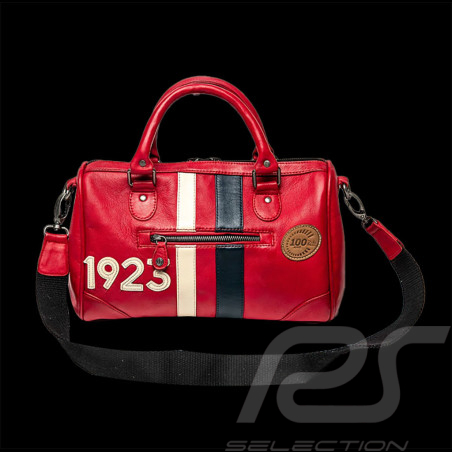 24h Le Mans Handtasche 1923 Centenary Edition Courcelle Racing Rot Leder 27185-0282