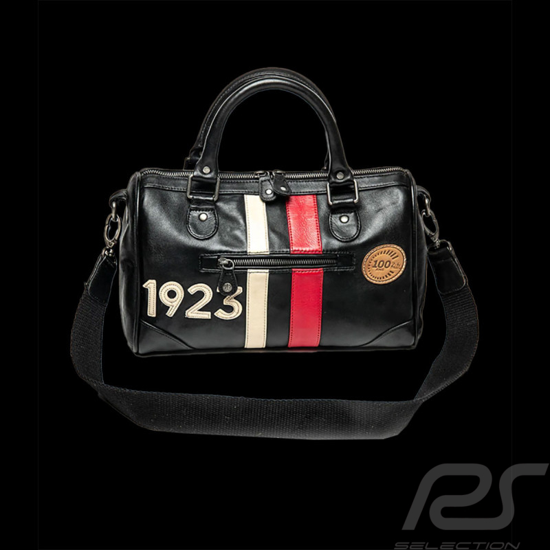 24h Le Mans Handbag 1923 Centenary Edition Courcelle Racing Black Leather 27185-1504