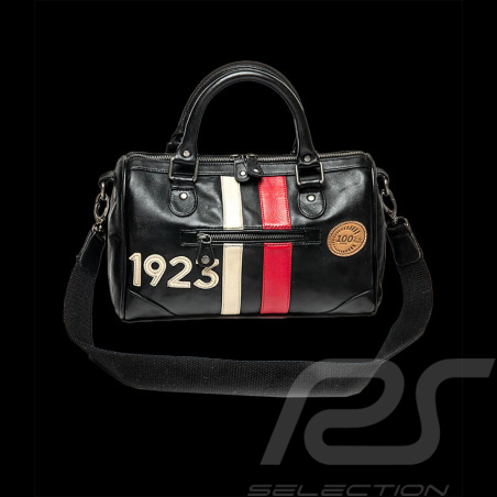 Sac à main 24h Le Mans 1923 Centenaire Edition Courcelle en cuir Noir Racing 27185-1504