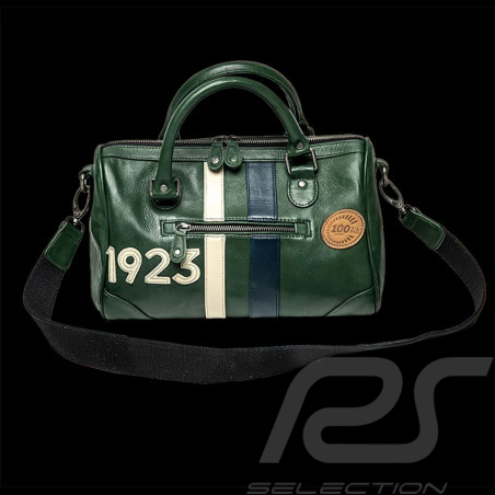 24h Le Mans Handbag 1923 Centenary Edition Courcelle Racing Green Leather 27185-3037