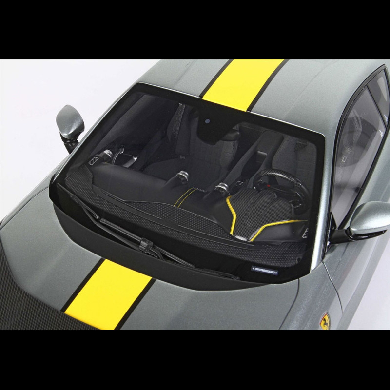 Ferrari 812 Competizione 1/18 BBR - Gris Coburn + Bande Jaune - P18207A2 - Résine Neuve
